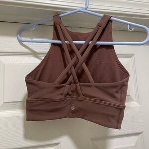 Maroon Strappy Lululemon Sports Bra, Size 6